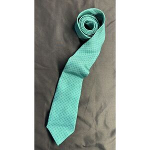 Verdi‎ & Kennedy Green Chain Pattern 100% Silk Tie 62"/ 3.7" NWOT